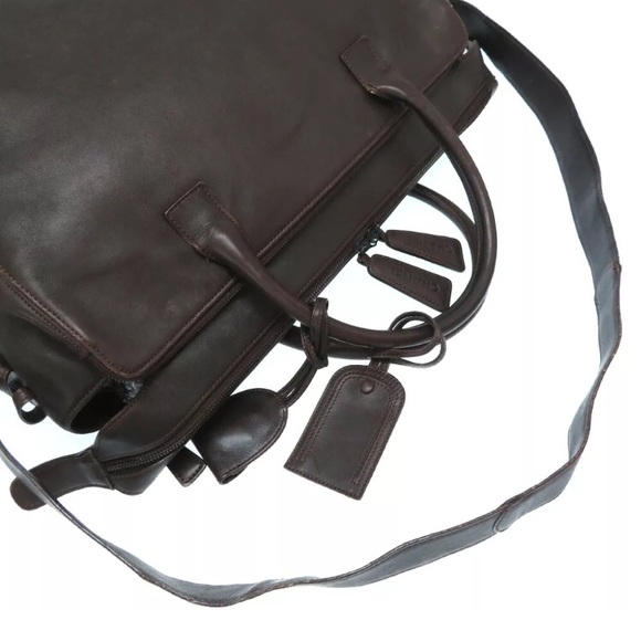 CHANEL 💯% authentic brown leather travel bag HUGE - Picture 8 of 8